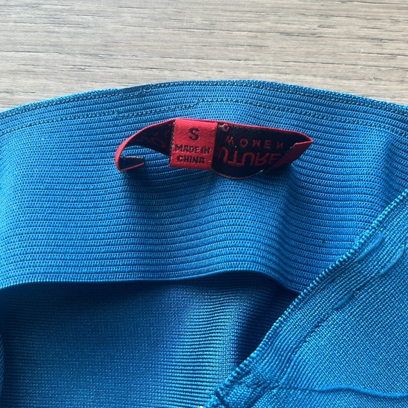 Blue Bondage Mini Skirt Wow Couture Small - Picture 5 of 5